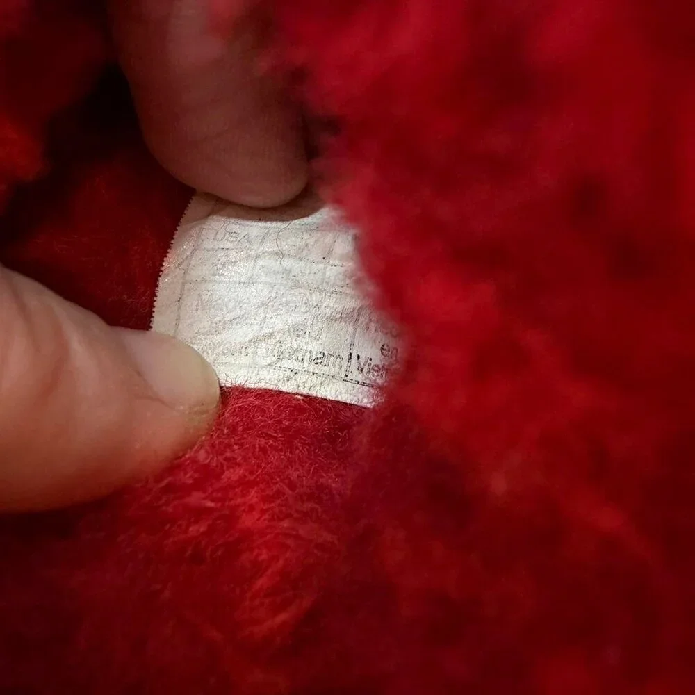 UGG Kids Red Sheepskin Slippers Sequin Heart Cozy Slide Youth 2